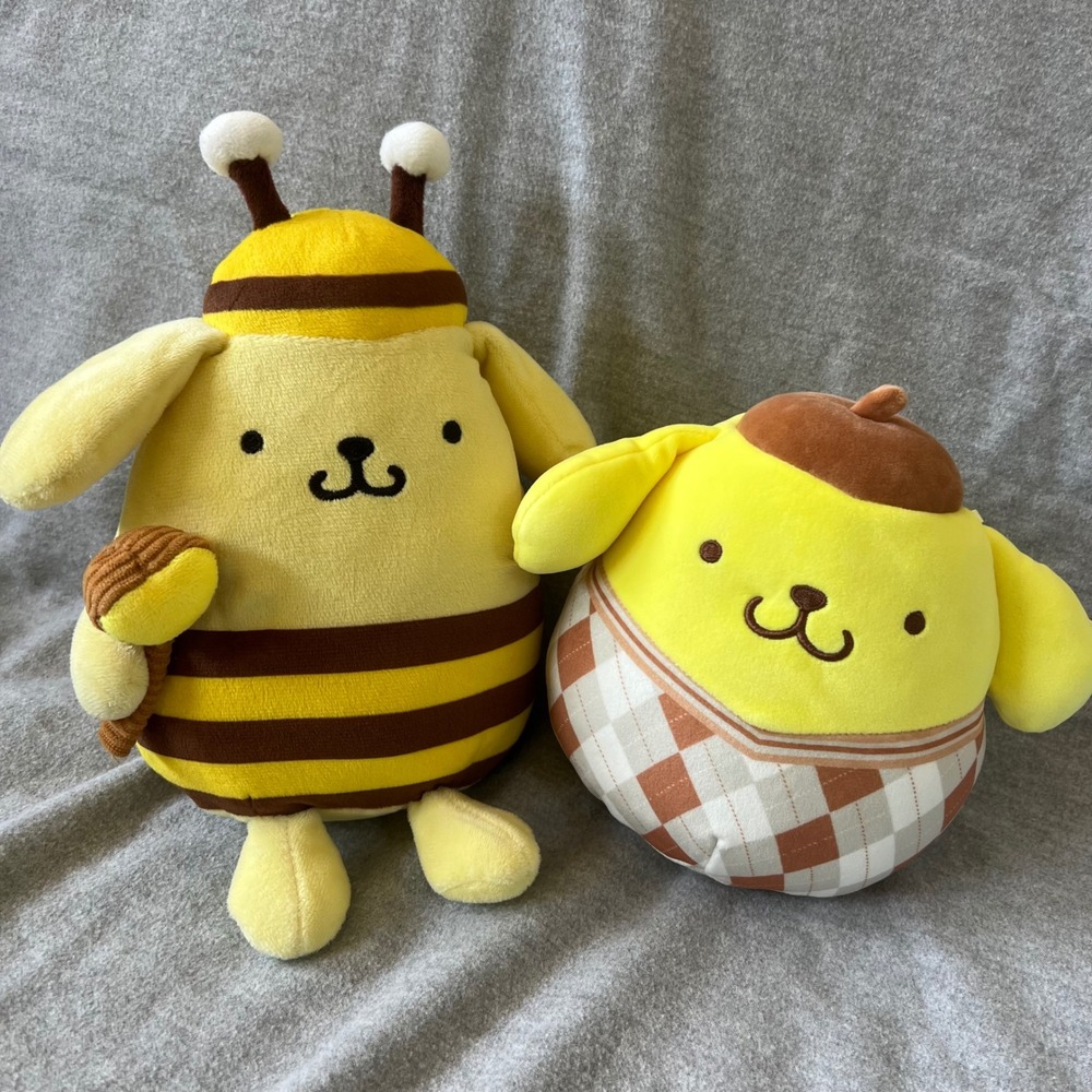 Pompompurin Yellow 9" Bumble Bee and 7" Squishmallow